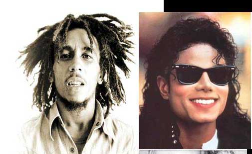 Picture of Bob Marley and Michael Jackson