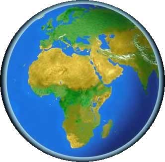 Picture of Earth Showing Africa